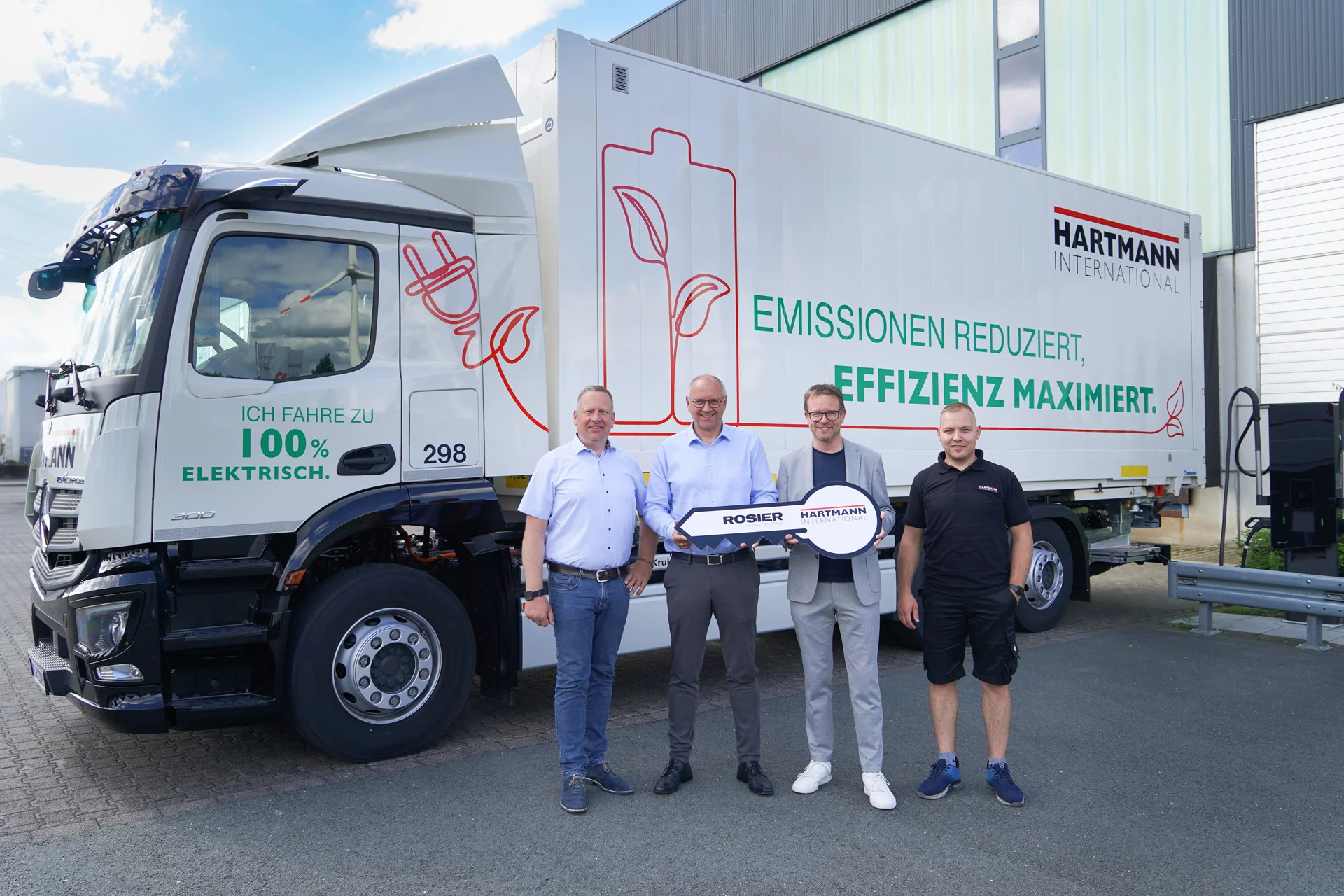 Erster Elektro-LKW für Hartmann International